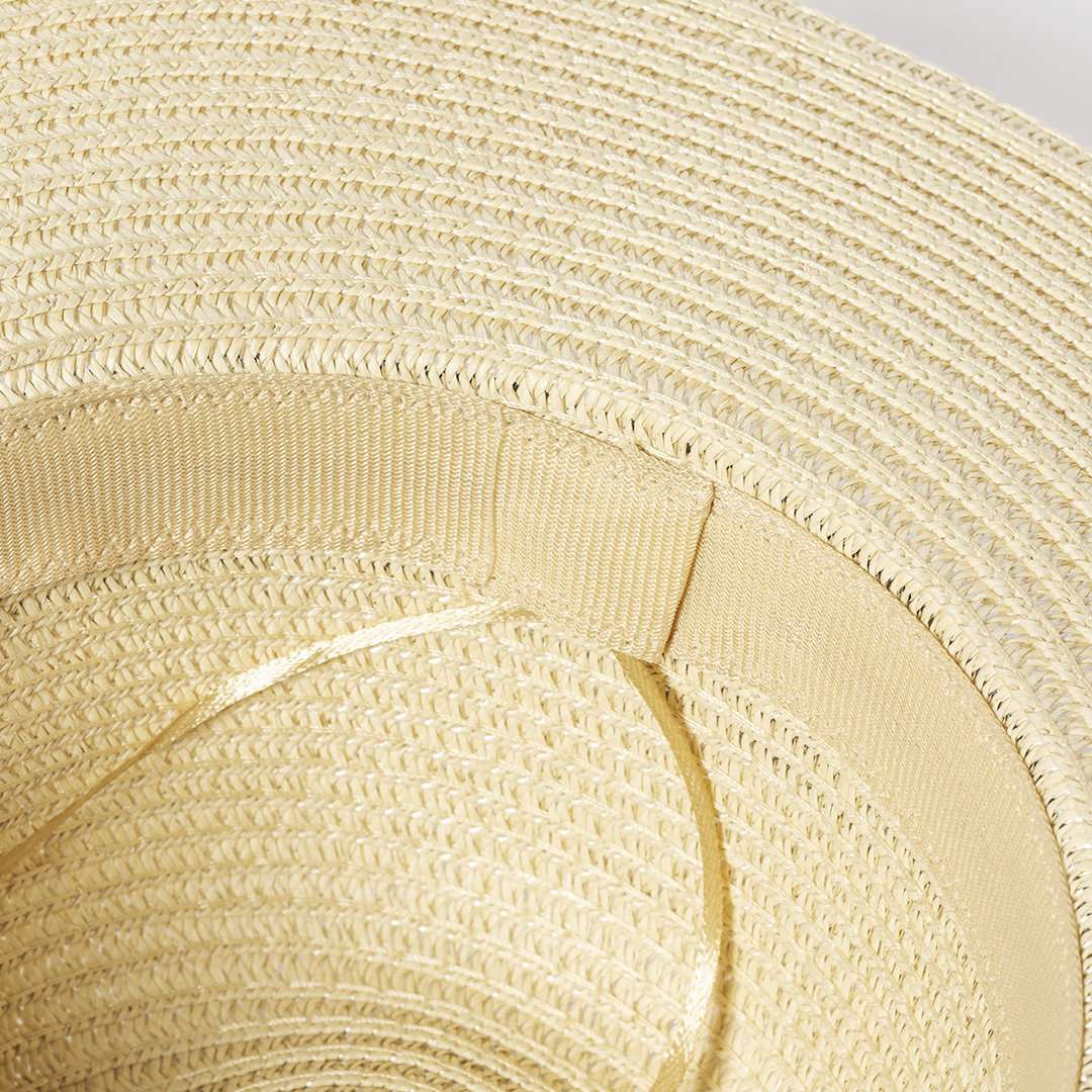 Sombrero de Ala Ancha Ajustable en Material Sintético Natural