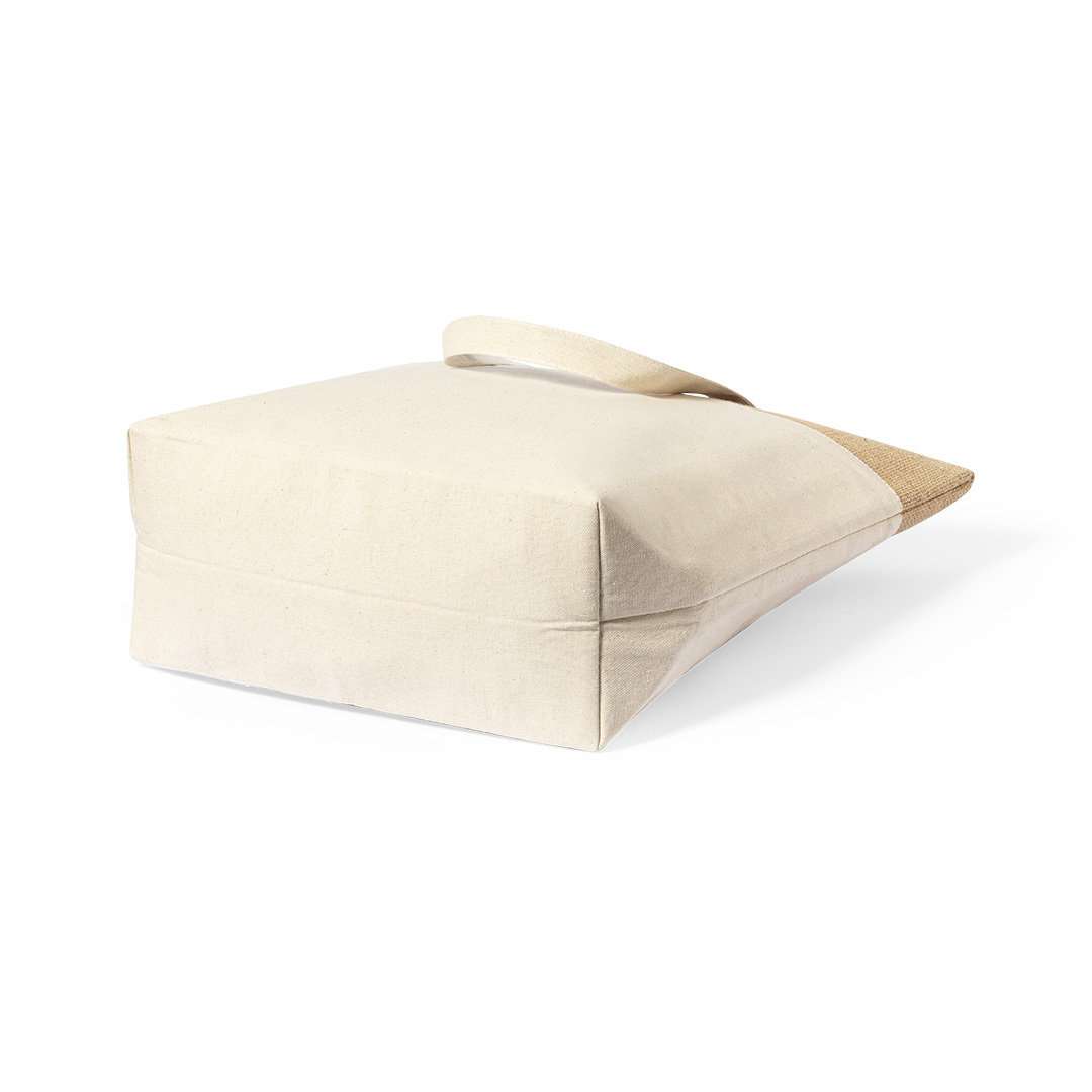 Bolsa térmica Linax de algodón y yute con capacidad 13 L