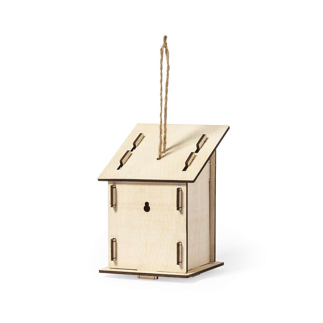 Caseta de madera para pájaros Pecker, fácil montaje y duradera