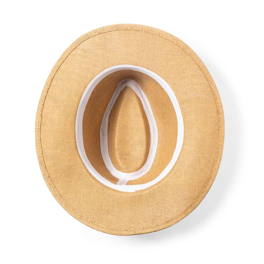 Sombrero Indiana de paja de papel con cinta ajustable interior