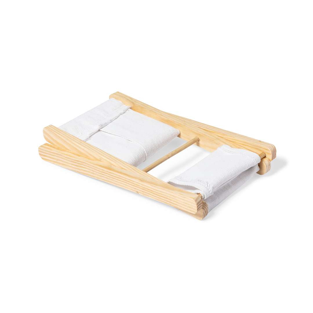 Reposacabezas Plegable Maretis de Madera y Algodón Natural