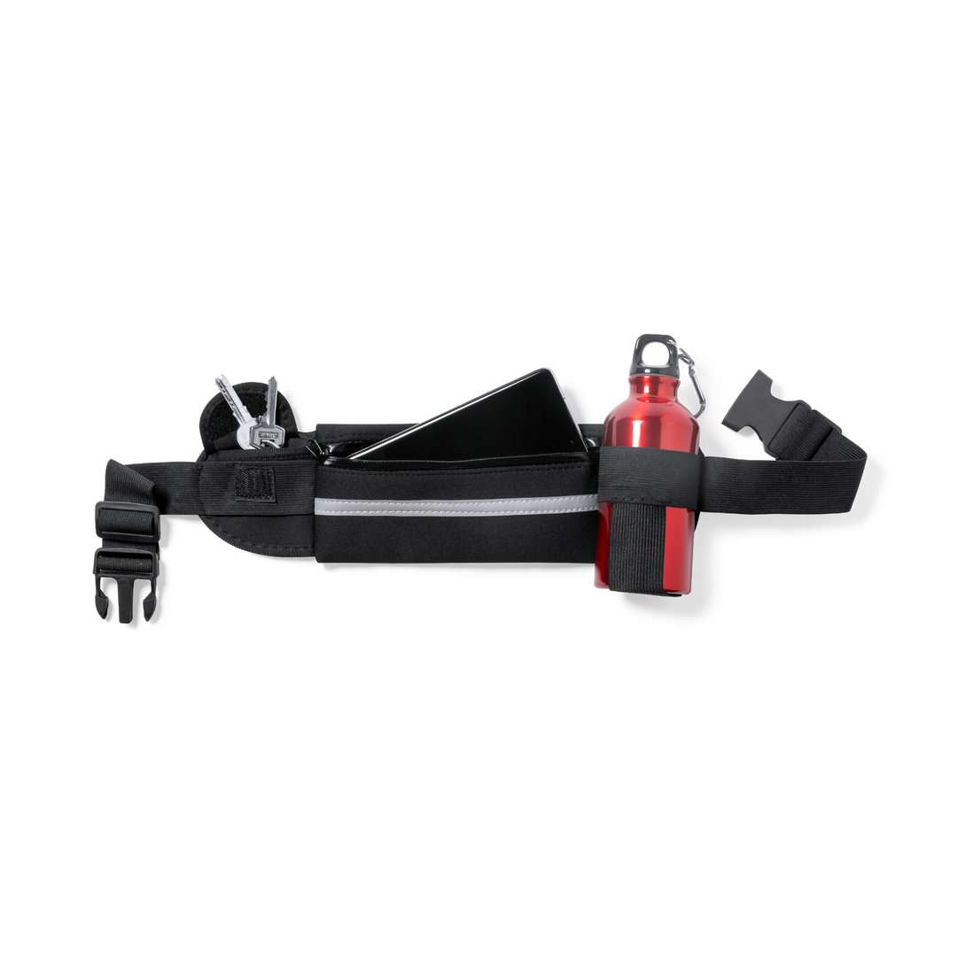 Riñonera deportiva Basset en soft shell con soporte para bidón