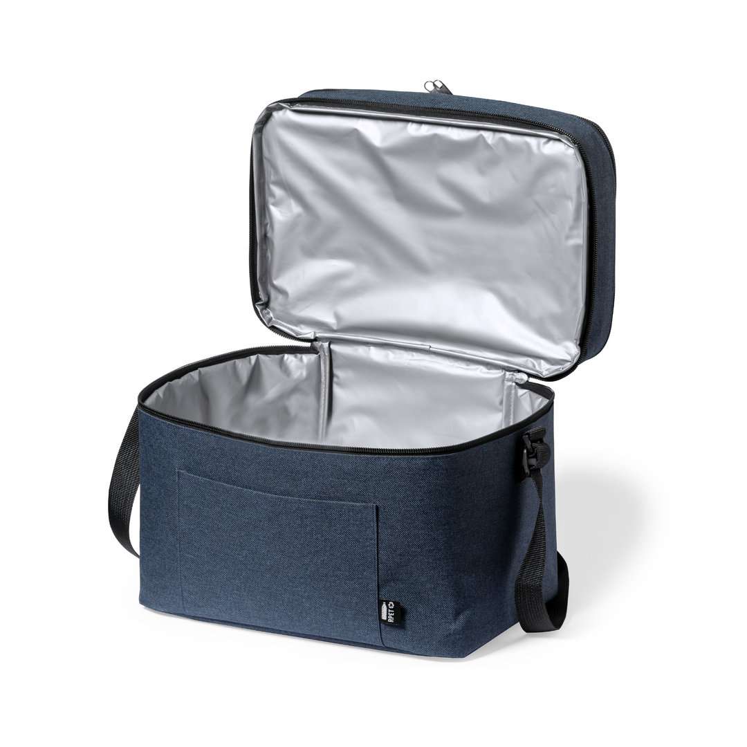 Nevera RPET 14L con dos compartimentos y diseño sostenible