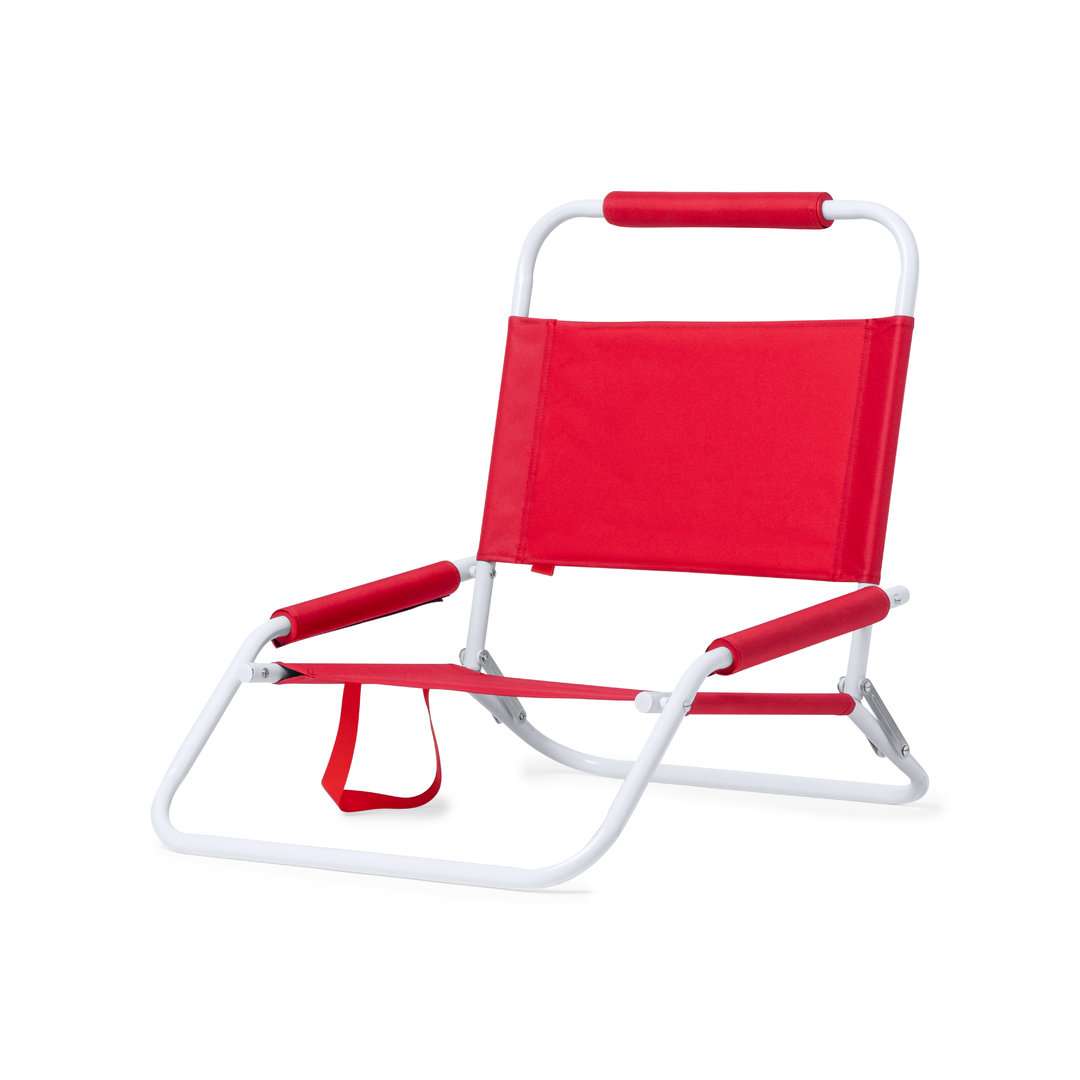 Silla plegable ligera y resistente con acolchado y asa de transporte