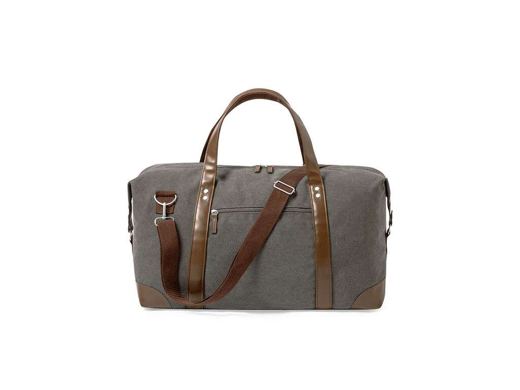 Bolso Sharyl en resistente canvas gris con asas de polipiel