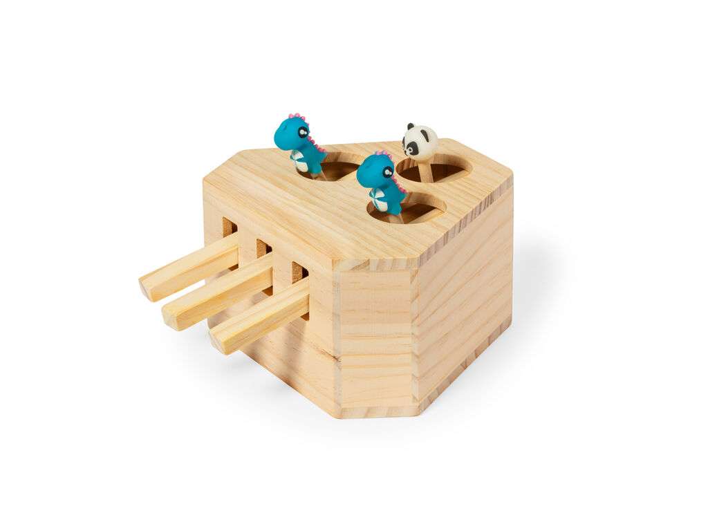 Juego de Madera para Mascotas con Figuras Divertidas y Seguras