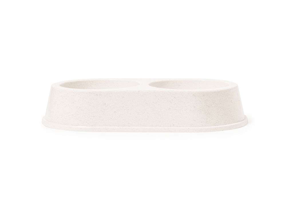 Bowl doble para mascotas de fibra de bambú ecológico y resistente