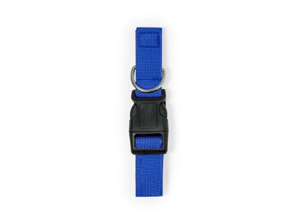 Collar resistente ajustable para mascotas con cierre seguro y accesorio metálico