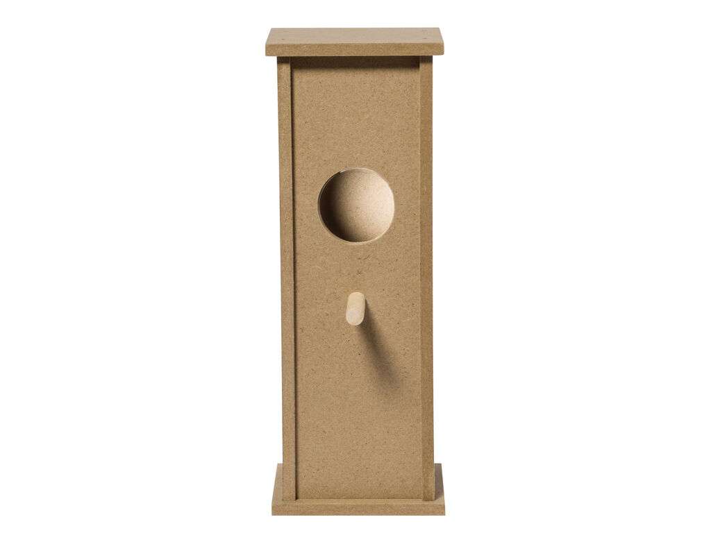 Caseta colgante para pájaros en madera resistente, fácil montaje