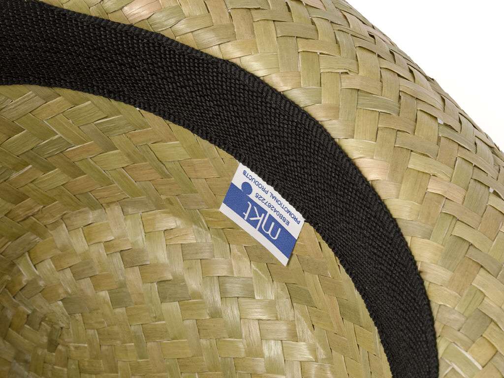 Sombrero de paja transpirable color verde natural para verano