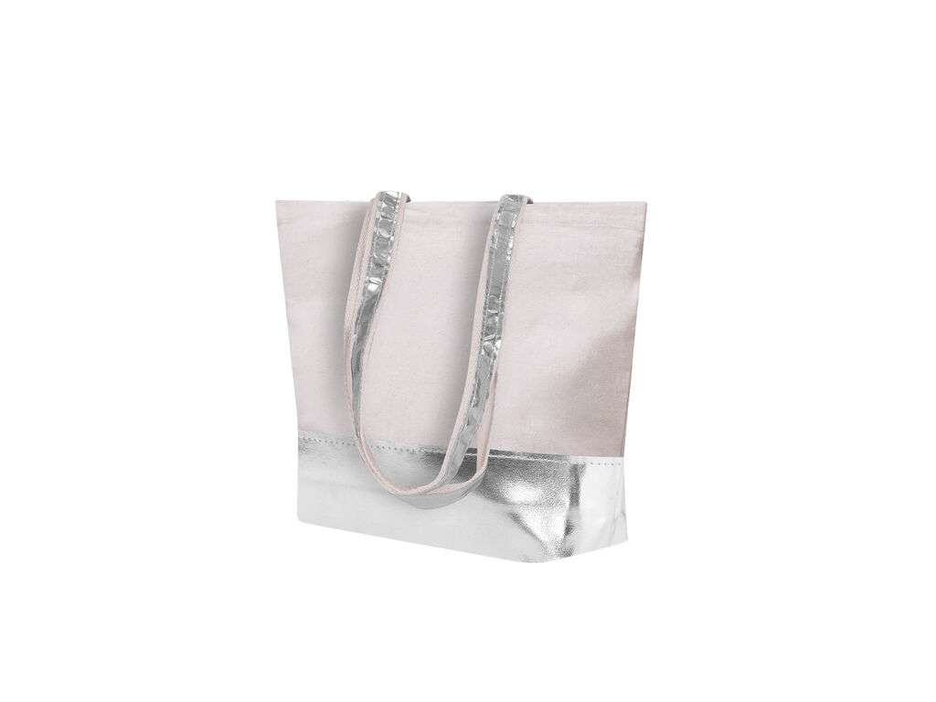 Bolsa de algodón reciclado y polipiel metalizada resistente 8 kg