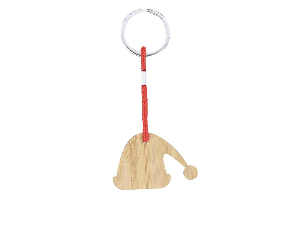 Llavero de bambú con diseños navideños originales y sostenibles