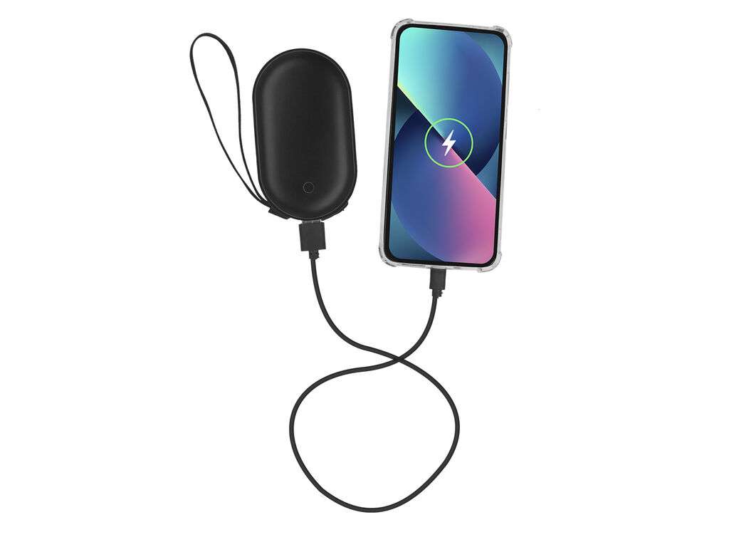 Batería auxiliar 4000mAh con función Calienta Manos y carga USB