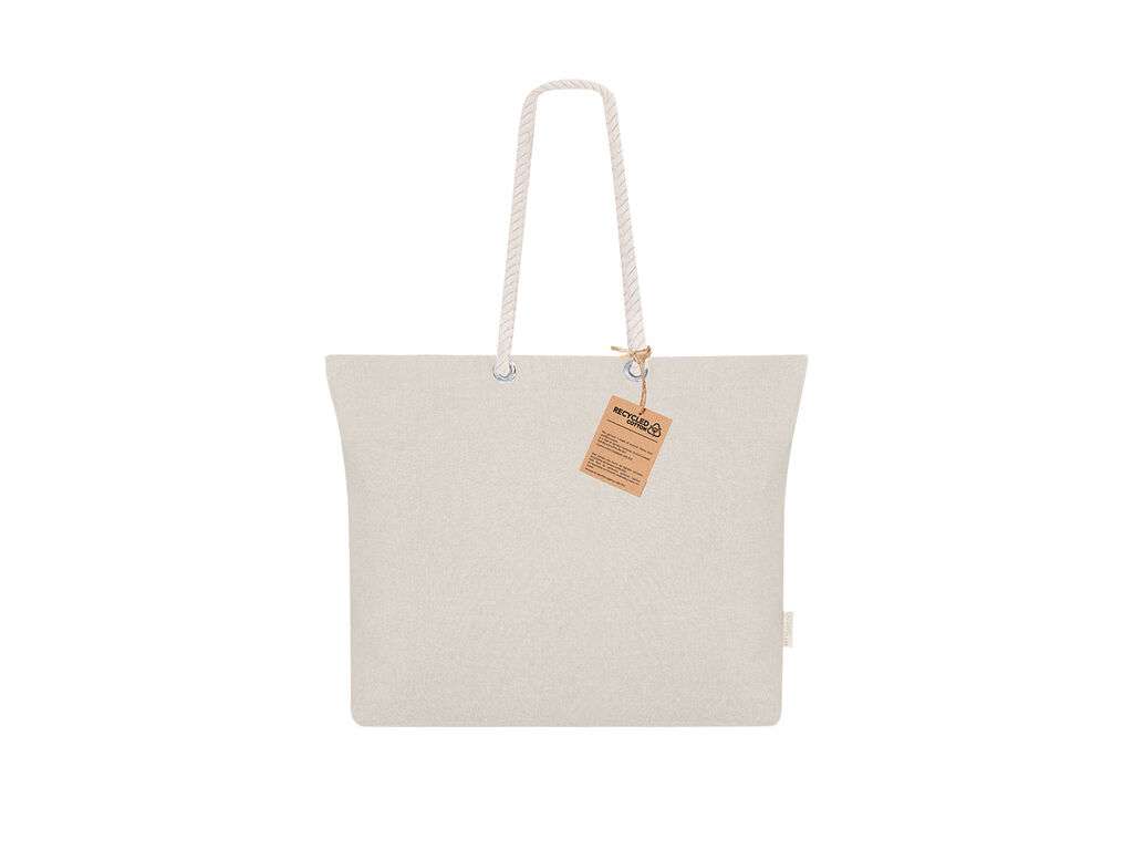 Bolsa de algodón reciclado Coulan con asas largas y diseño trenzado