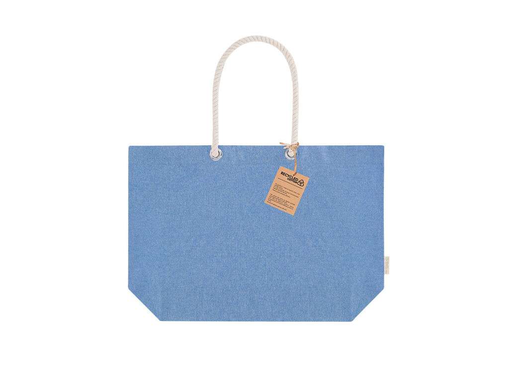 Bolsa de algodón reciclado Coulan con asas largas y diseño trenzado