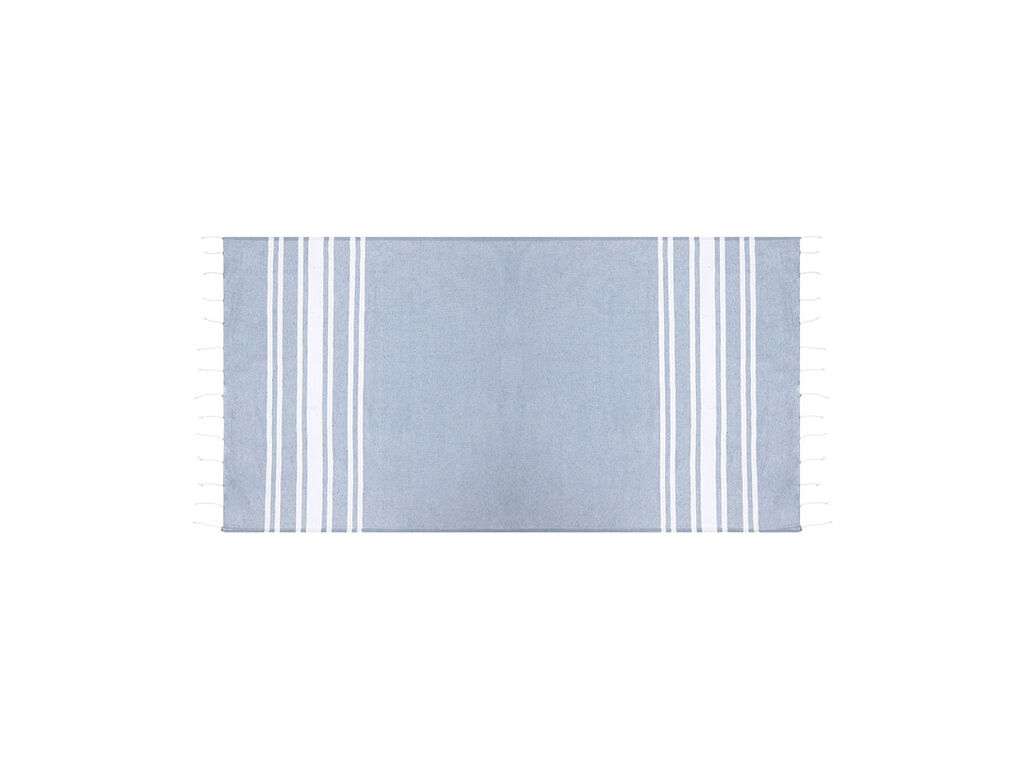 Pareo-toalla Kissler con diseño de rayas y flecos decorativos