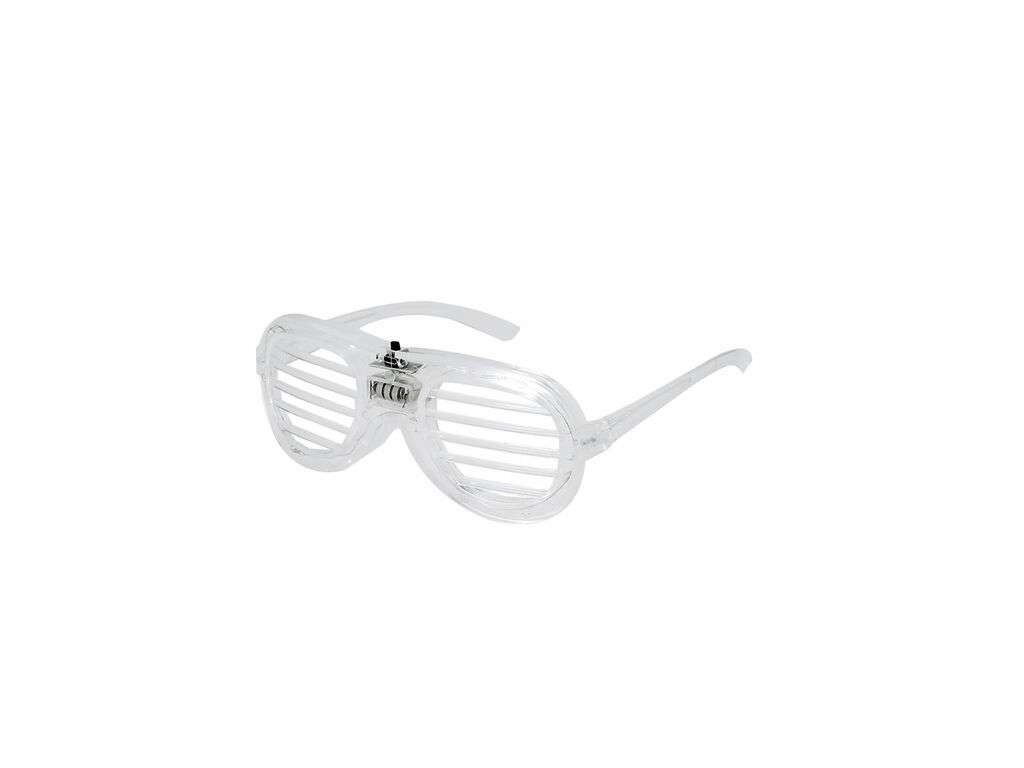 Gafas luminosas LED Tarsem con montura transparente y lentes de rejilla