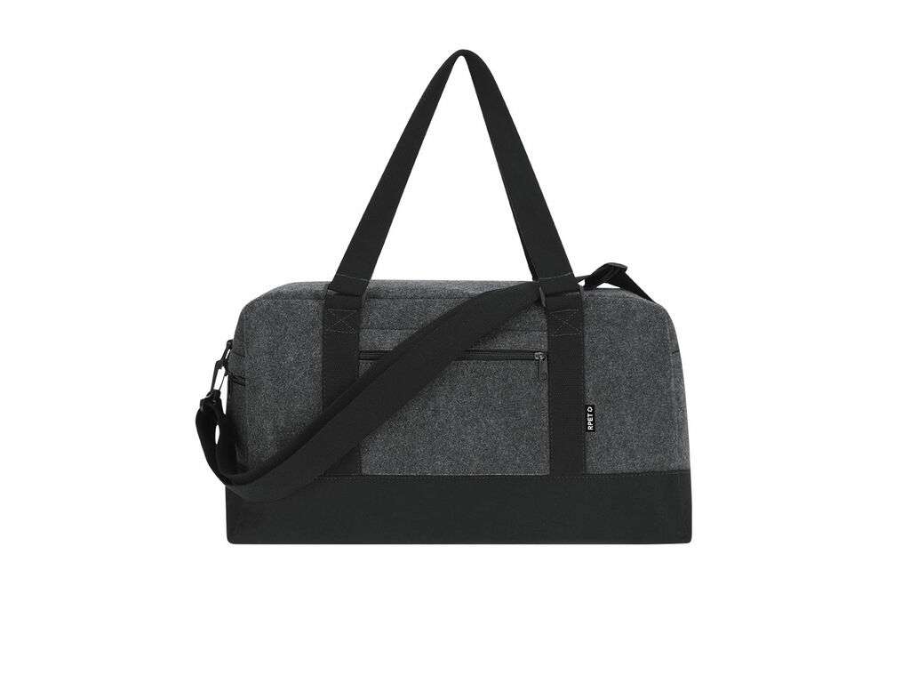 Bolso de fieltro RPET Yusof con cierre y asa bandolera ajustable