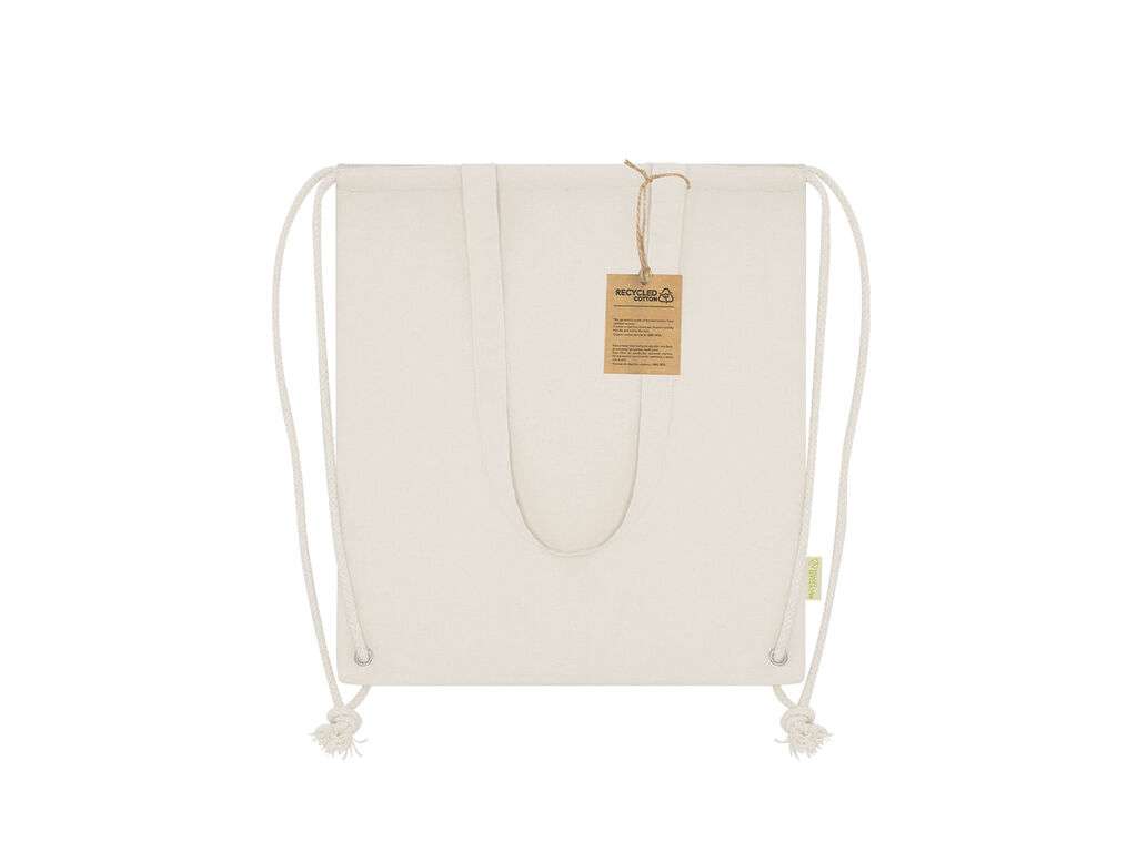 Bolsa mochila nevera de algodón reciclado con interior aluminio