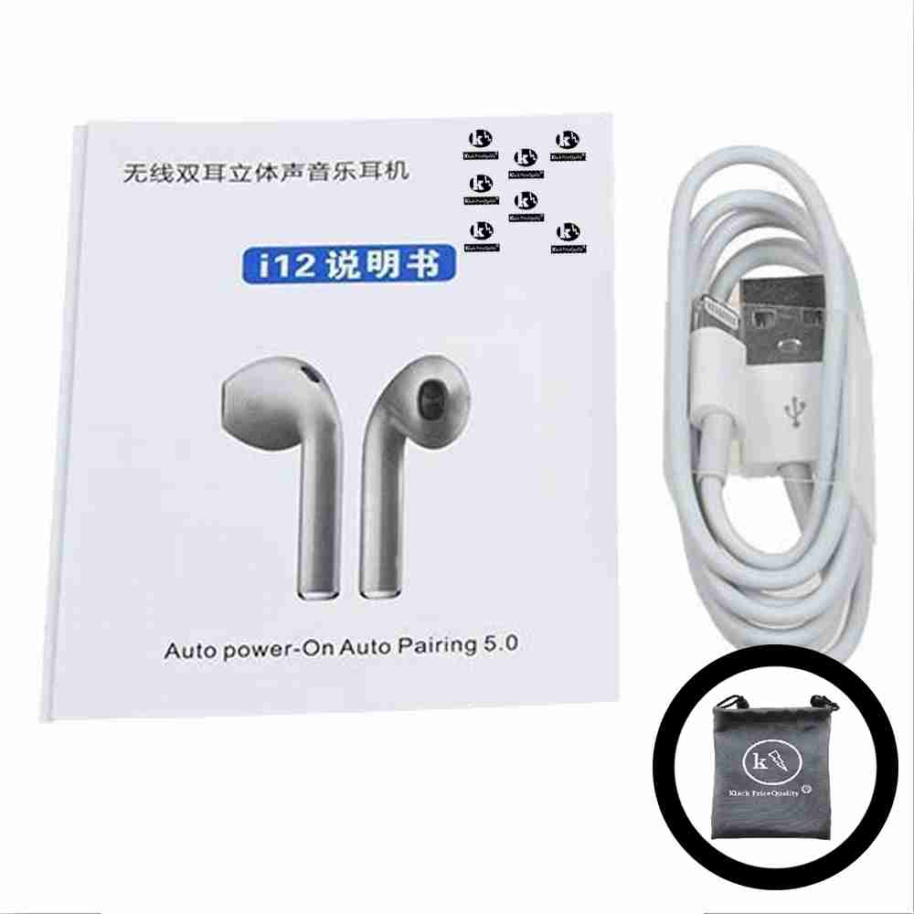 Auriculares Bluetooth I12 V5.0 Almalux® Auricular Inalámbrico Deportivo Compatible IPhone Samsung Huawei - Universal