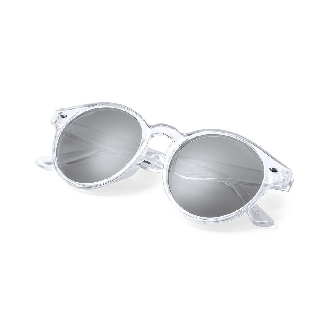 Gafas de sol unisex negras con protección UV400 y diseño circular