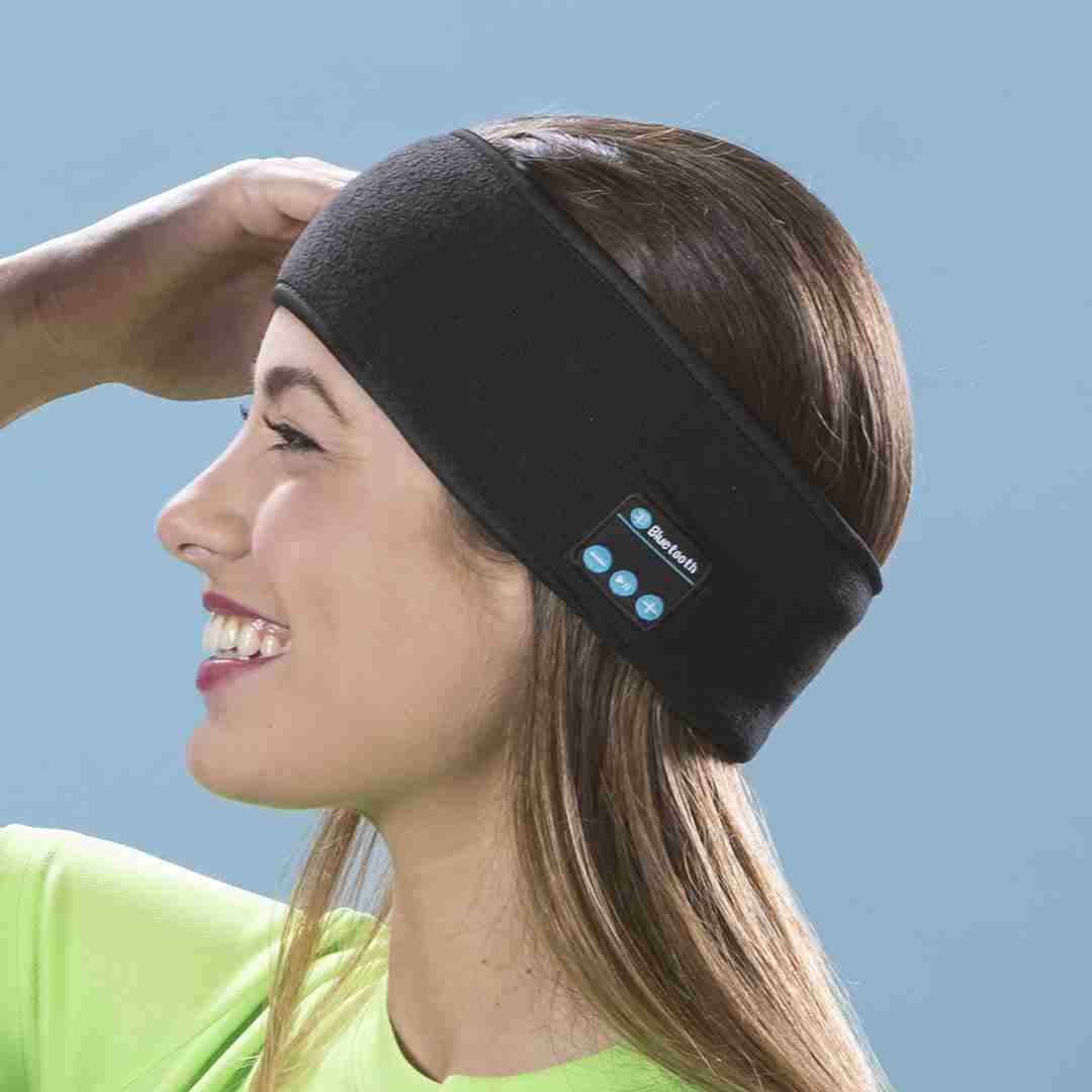 Cinta deportiva para la cabeza con Bluetooth® integrado Negra