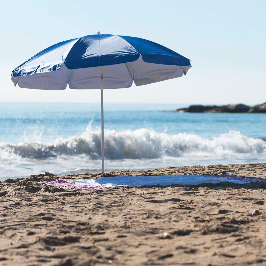 Sombrilla de Playa Sandok 200cm con Protección UV y Tubo Ajustable