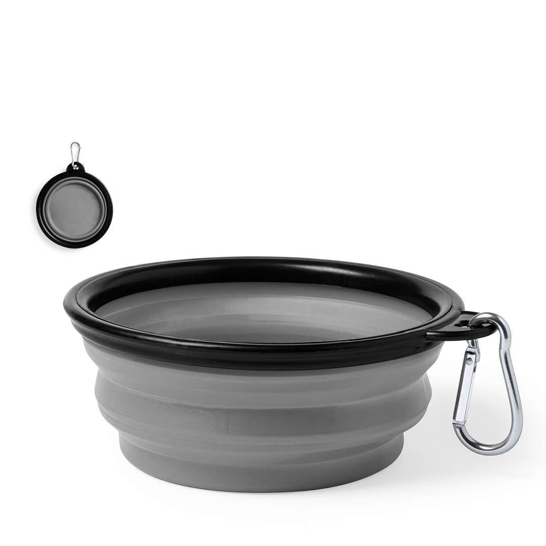 Bowl Plegable para Mascotas 450ml con Mosquetón Metálico