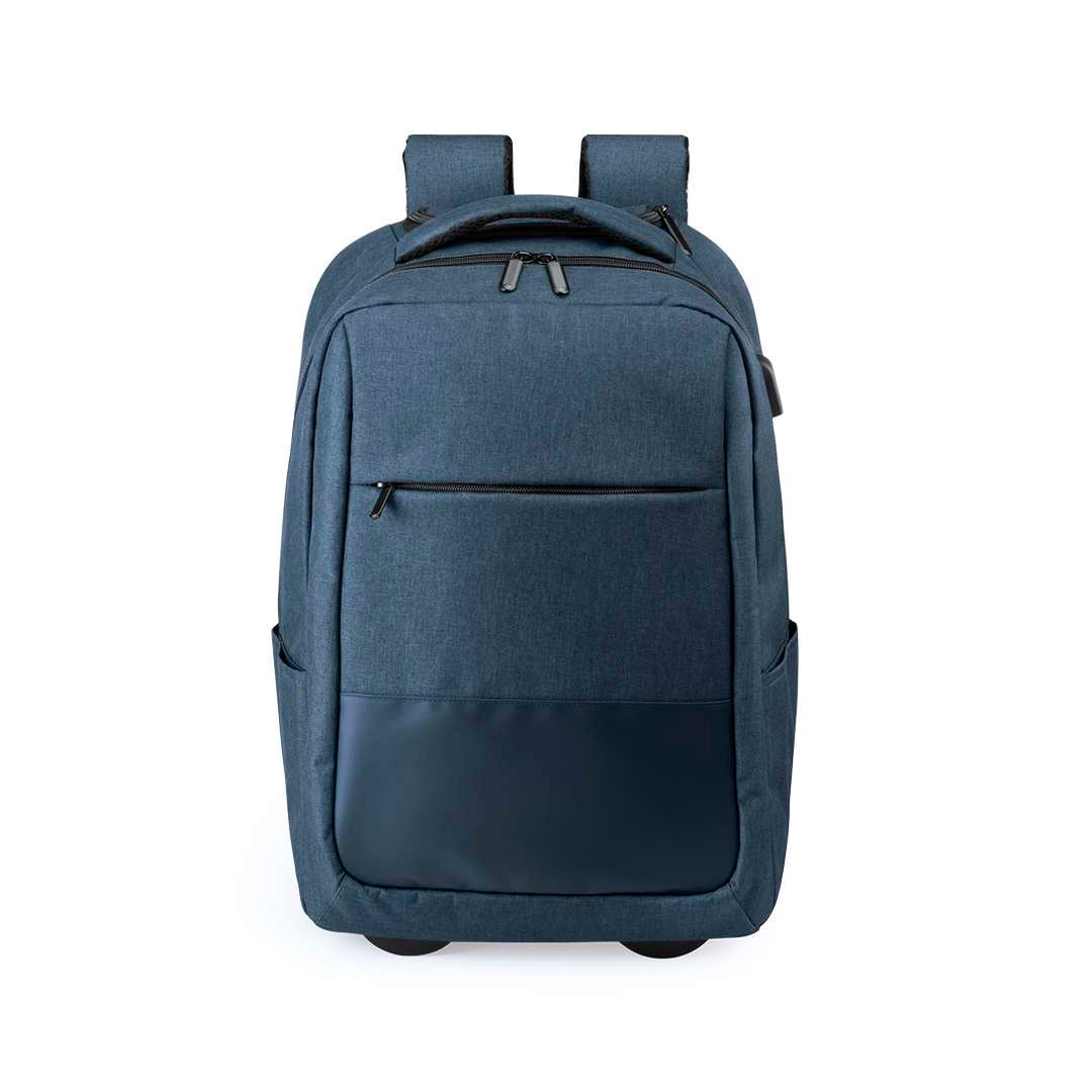 Mochila trolley resistente con conexión USB y compartimento portátil 15"