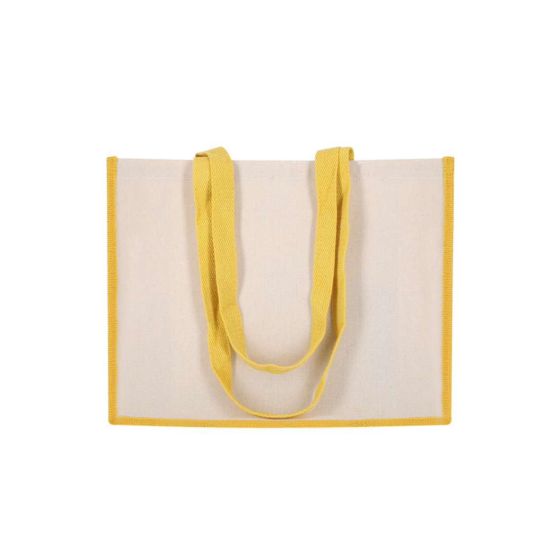 Bolsa Nature en yute y algodón laminado, resistente y espaciosa