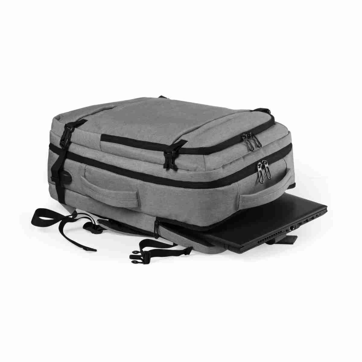 Mochila porta documentos Almalux® con bolsillo antirrobo y conexión USB para carga de dispositivos móviles