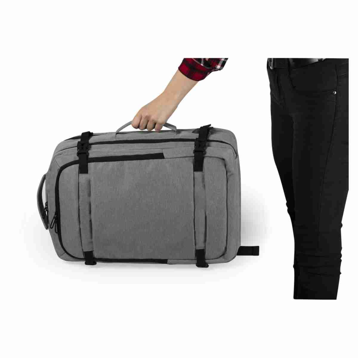 Mochila porta documentos Almalux® con bolsillo antirrobo y conexión USB para carga de dispositivos móviles