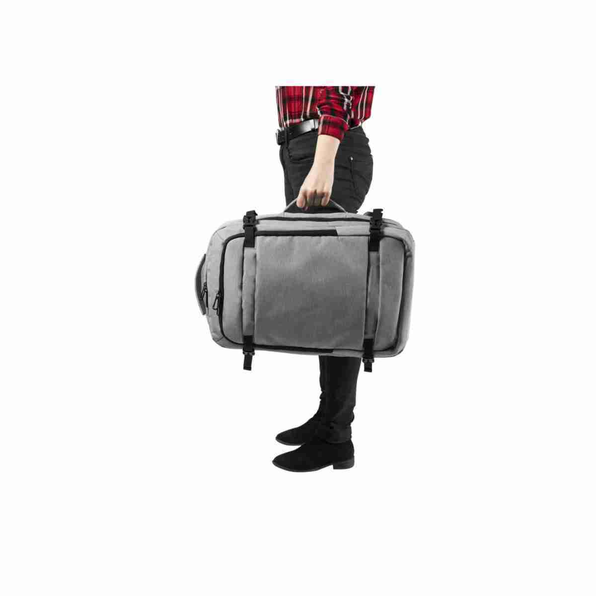 Mochila porta documentos Almalux® con bolsillo antirrobo y conexión USB para carga de dispositivos móviles