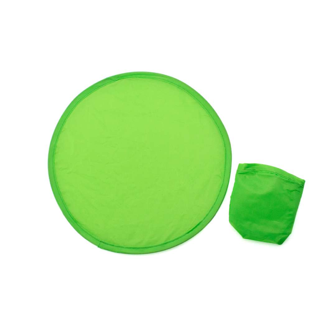 Frisbee plegable de poliéster con funda y diseño compacto