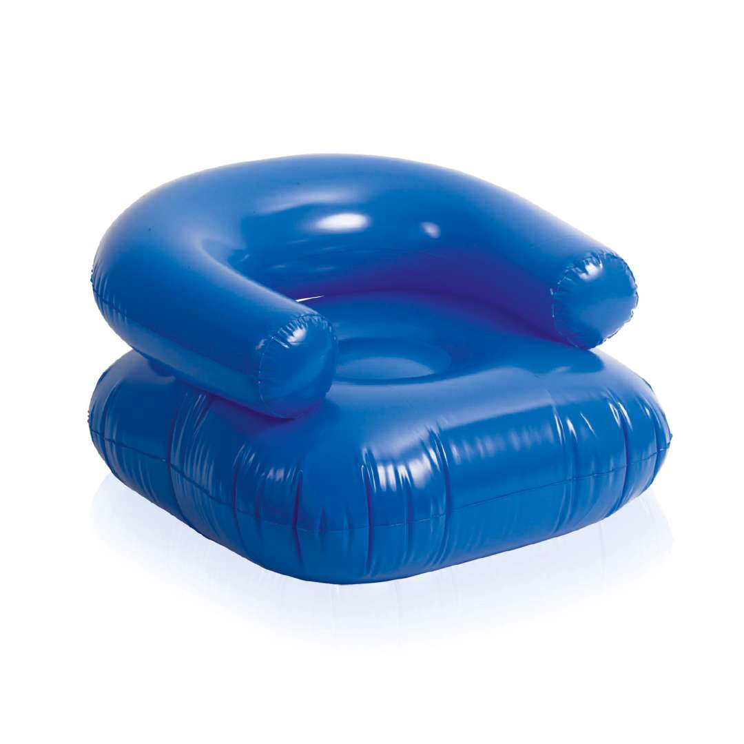 Sillón inflable en PVC con asiento reforzado y respaldo cómodo