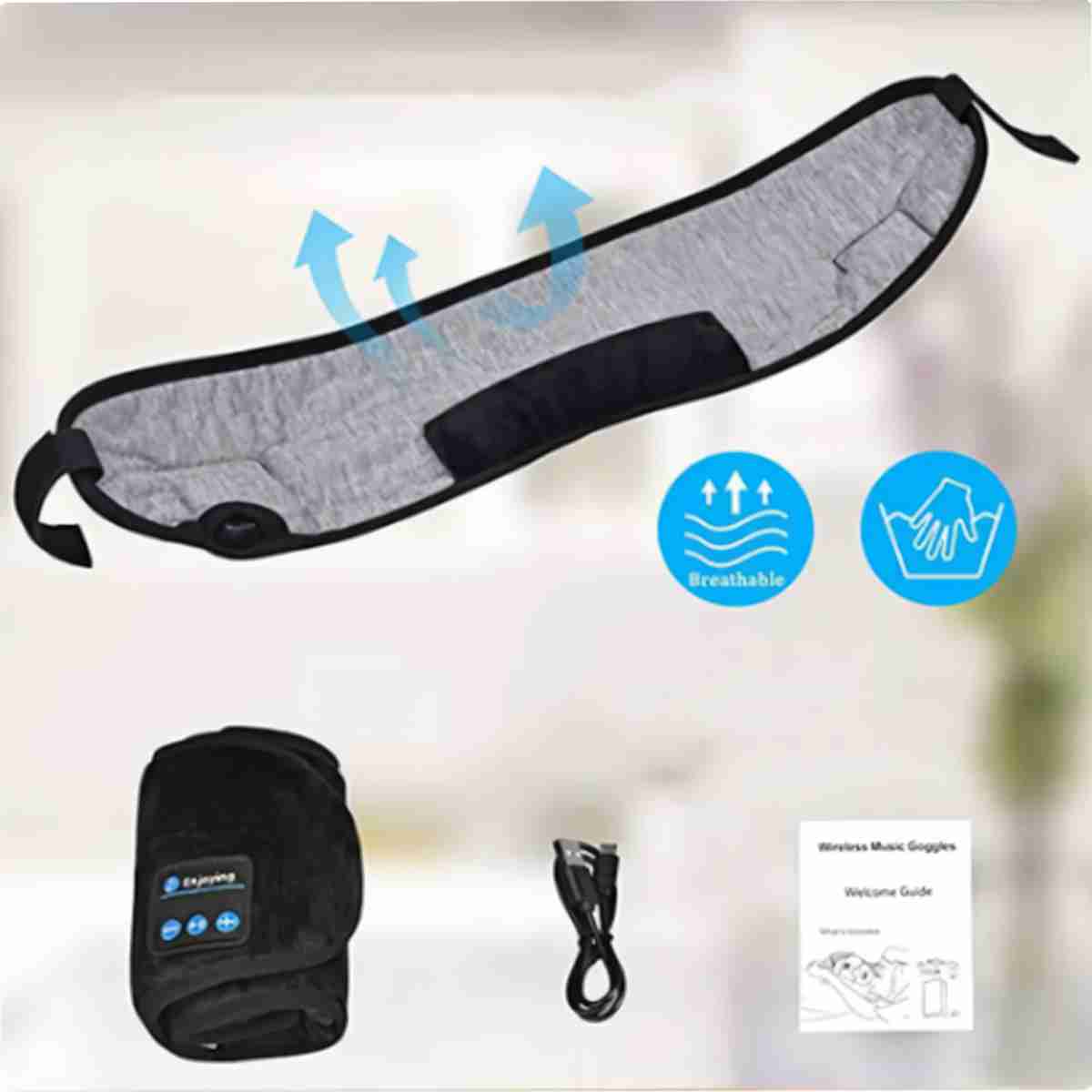 Antifaz para descansar Almalux® con auriculares bluetooth integrados