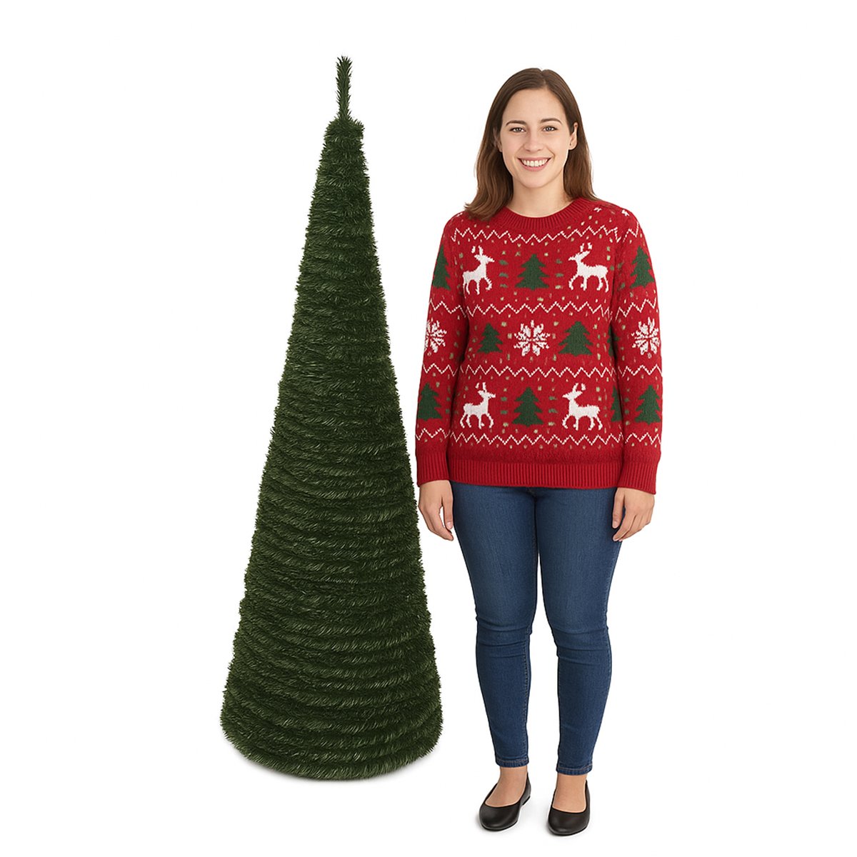 Árbol de Navidad Almalux® PopUp 150 cm – Plegable, Verde con Decoraciones ó Básico | Montaje Rápido y Fácil Almacenaje