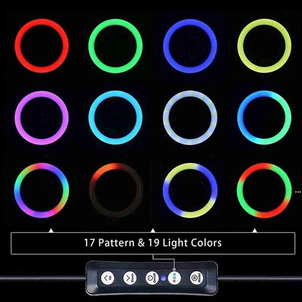 Aro Led Luz 12 Pulgadas 9 Modos De Color Y Tripode 166cm