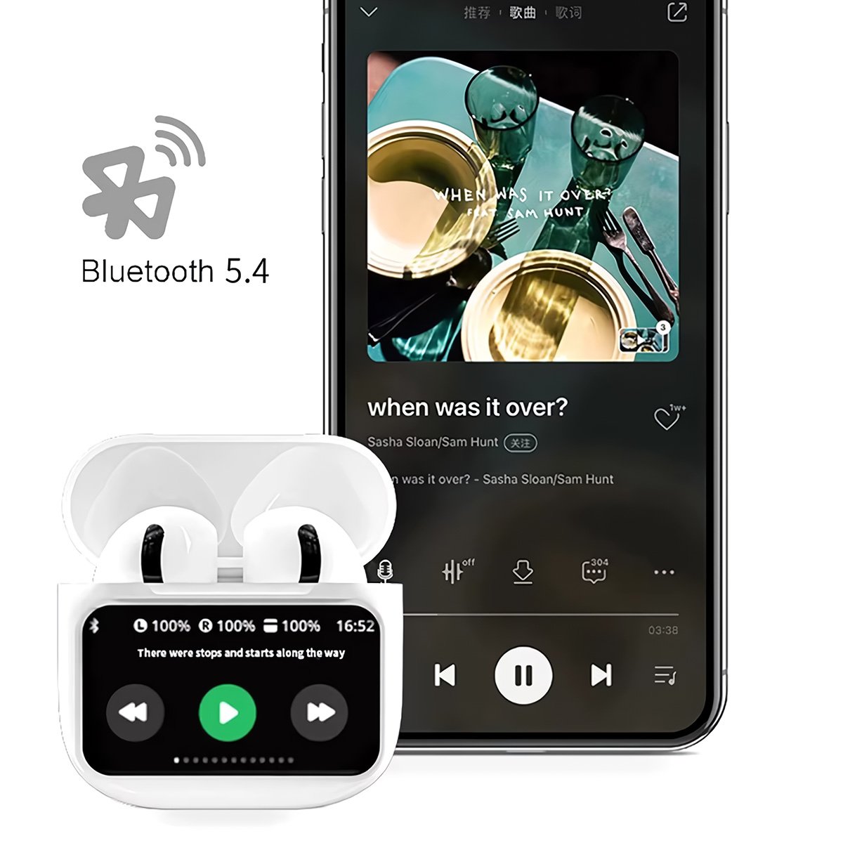 Auriculares inalámbricos Almalux TWS A11 con Pantalla, Cancelación de ruido ANC, Bluetooth 5.4