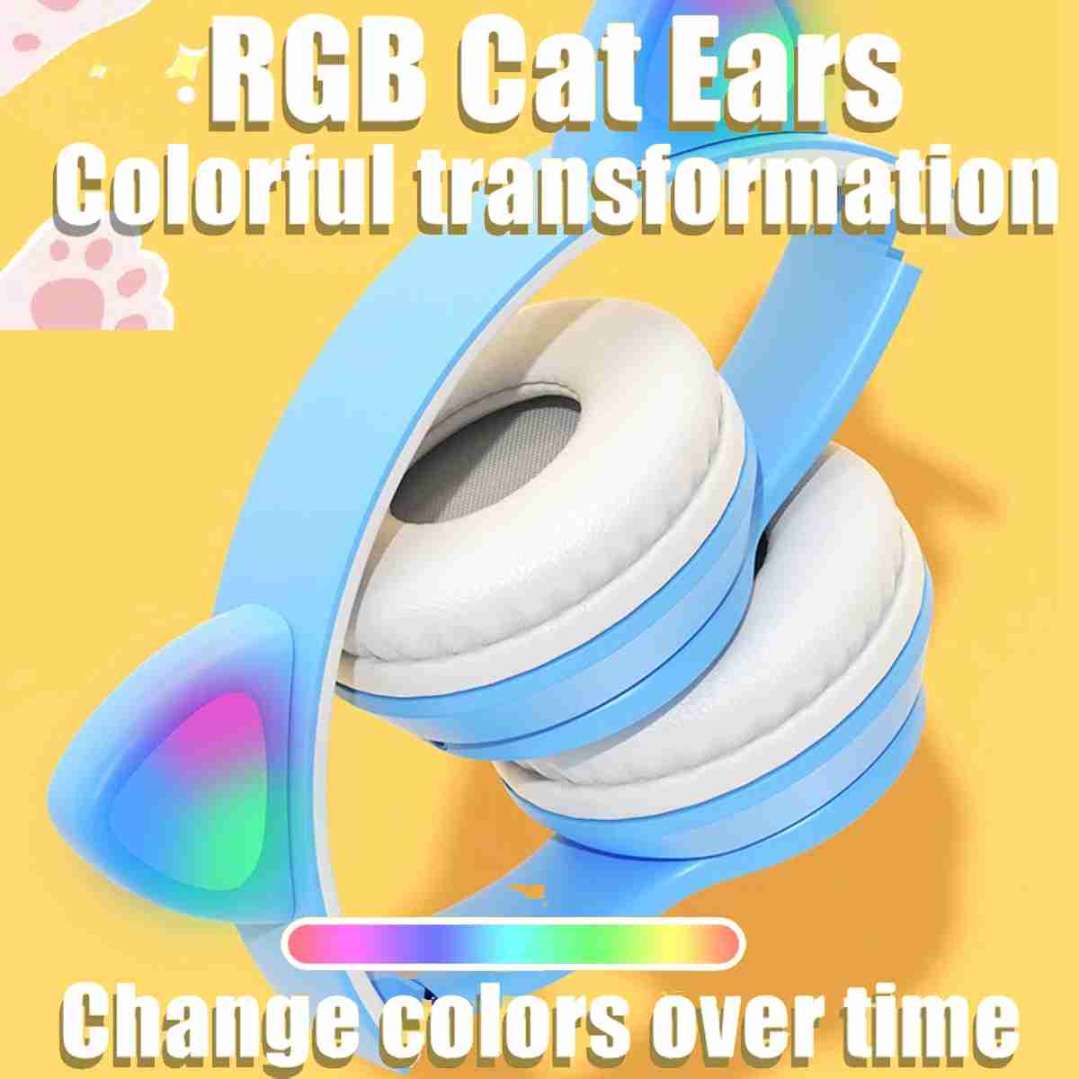 Auriculares  con Orejas de Gato Bluetooth Plegables con Micrófono Almalux®®