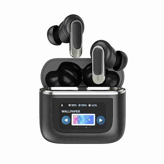 Auriculares Bluetooth Almalux® con Cancelación de ruido real (ANC) y Pantalla táctil inteligente para un control total