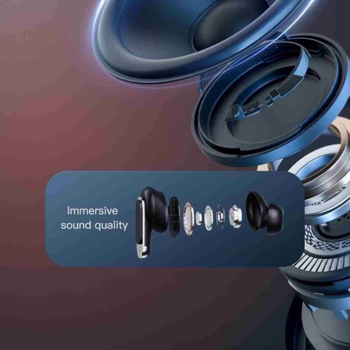 Auriculares Bluetooth Almalux® con Cancelación de ruido real (ANC) y Pantalla táctil inteligente para un control total