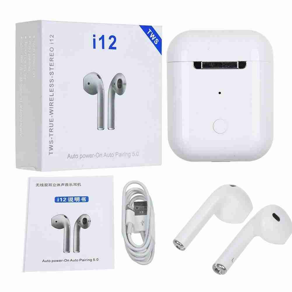 Auriculares De Almalux®® Para Bluetooth I12 V5.0 con Estuche de Carga/Power Bank