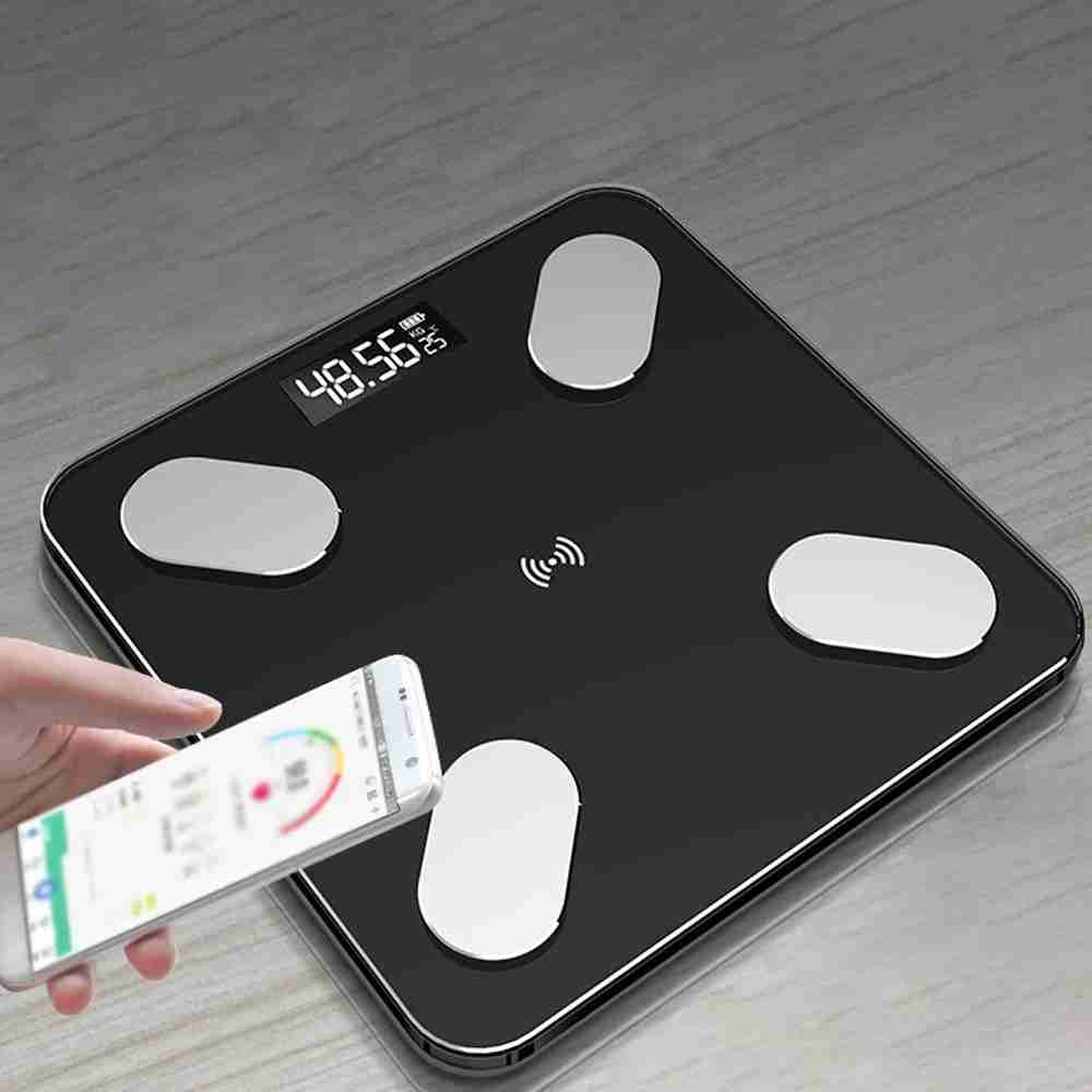 Báscula Electrónica Inteligente de Índice de Masa y Grasa Corporal Almalux® Negro