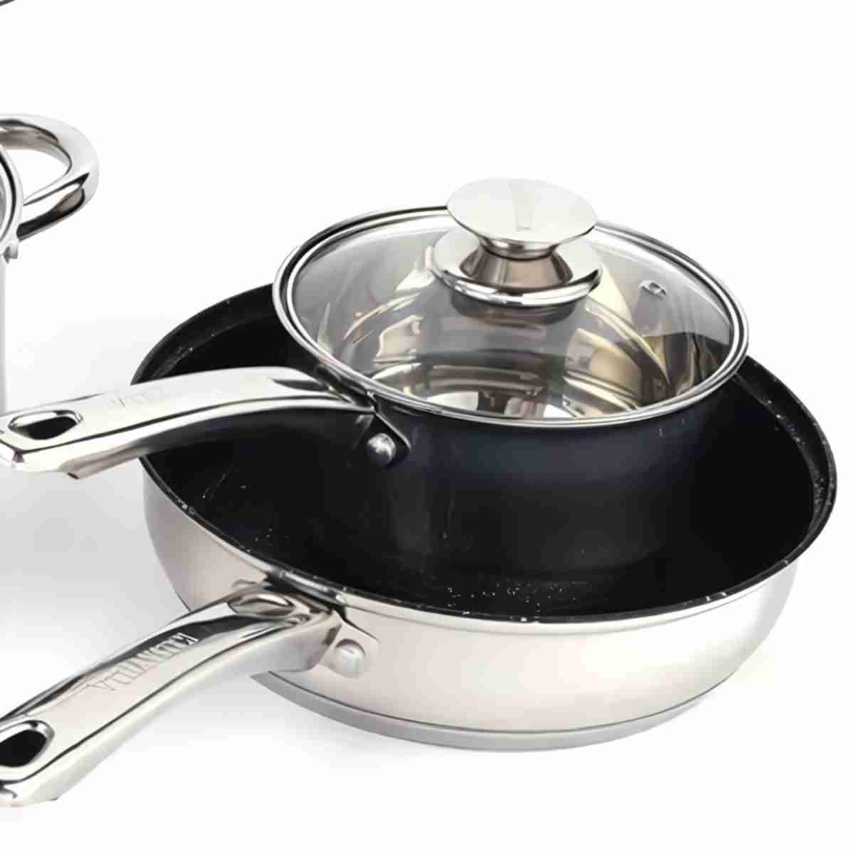Bateria De Cocina - Juego De Ollas de 12 piezas Piezas Almalux® Induccion Gas Vitro