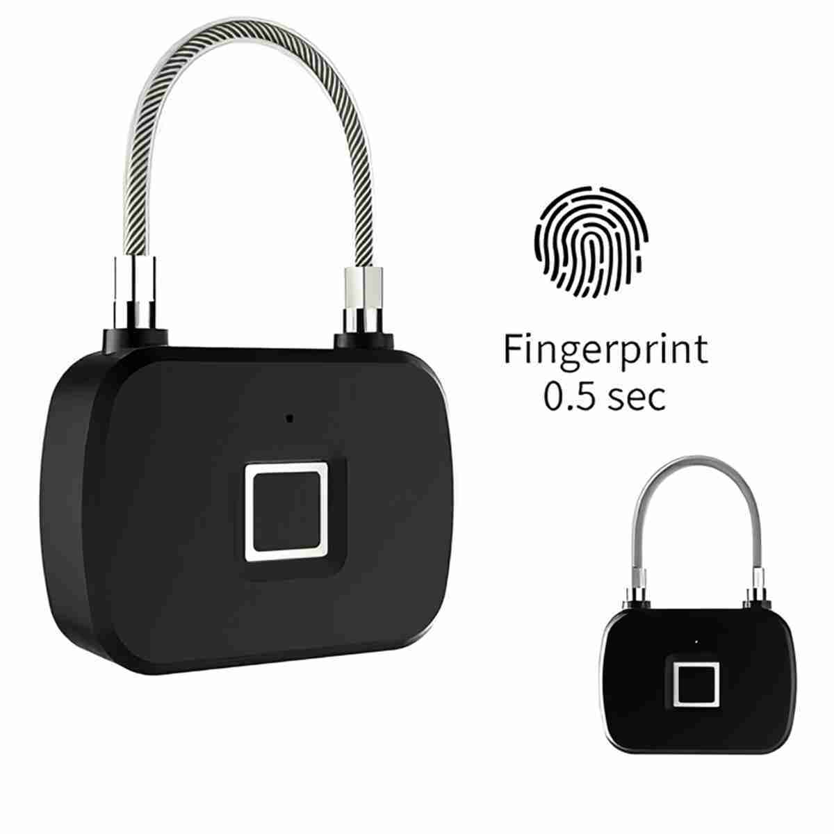 Candado con sensor de huella Almalux® Smart Fingerprint para bloqueo y desbloqueo - tu dedo es la clave