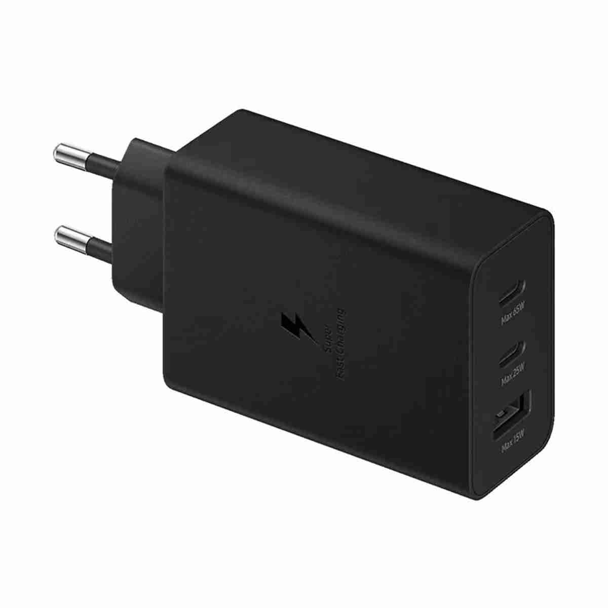 CARGADOR 65W Almalux® USB-C ADAPTADOR de dos puertos USB-C y un puerto USB-A