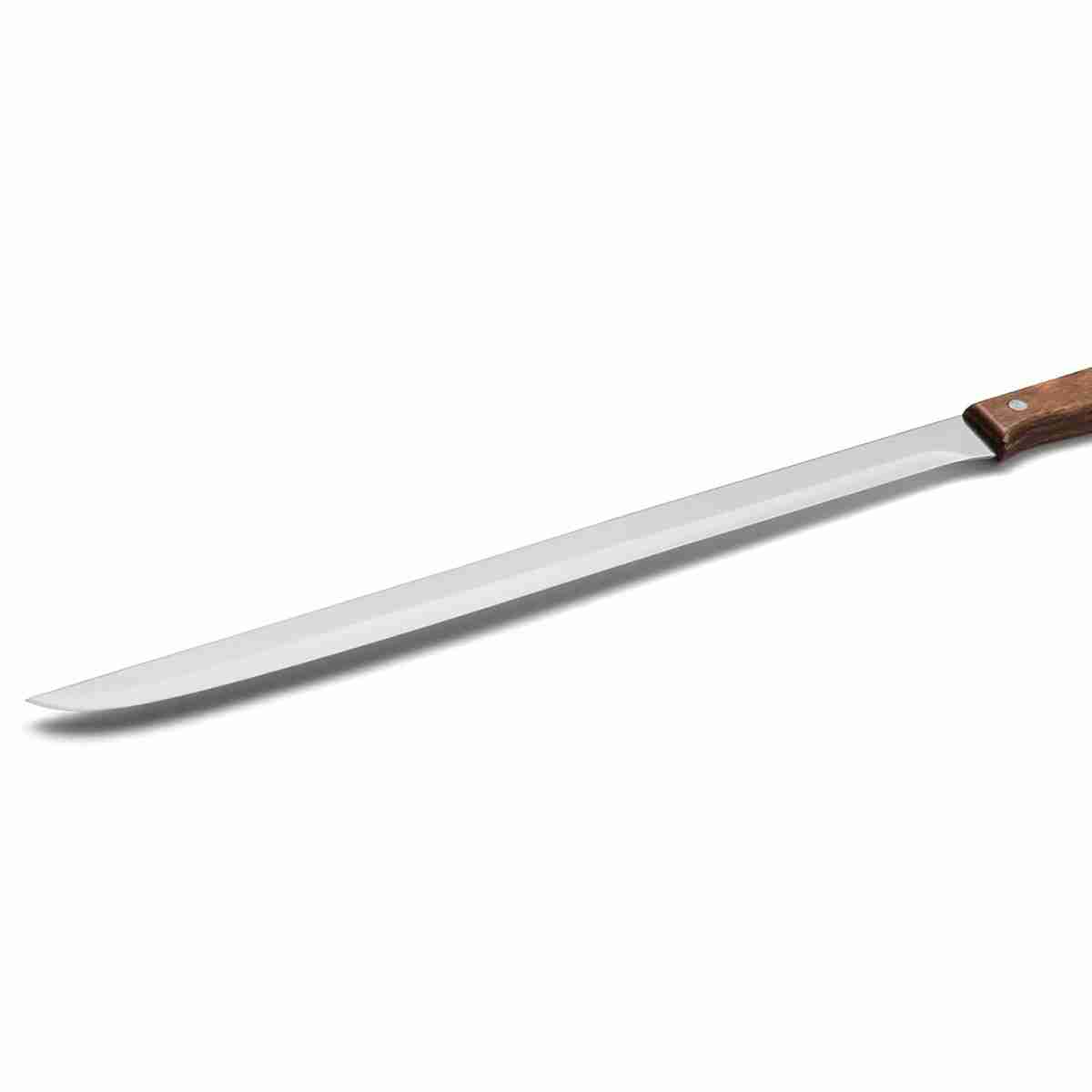 Cuchillo Jamonero Almalux® con Hoja de 250 mm en Acero Inoxidable - Cuchillo afilado cortar jamón y carne - óptimo un corte preciso jamón - Mango madera comprimida