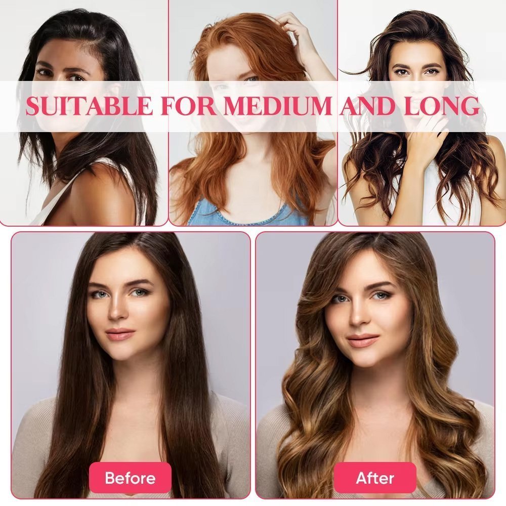 Rizador de pelo automático Almalux Curler con 4 ajustes de temperatura, sin daño