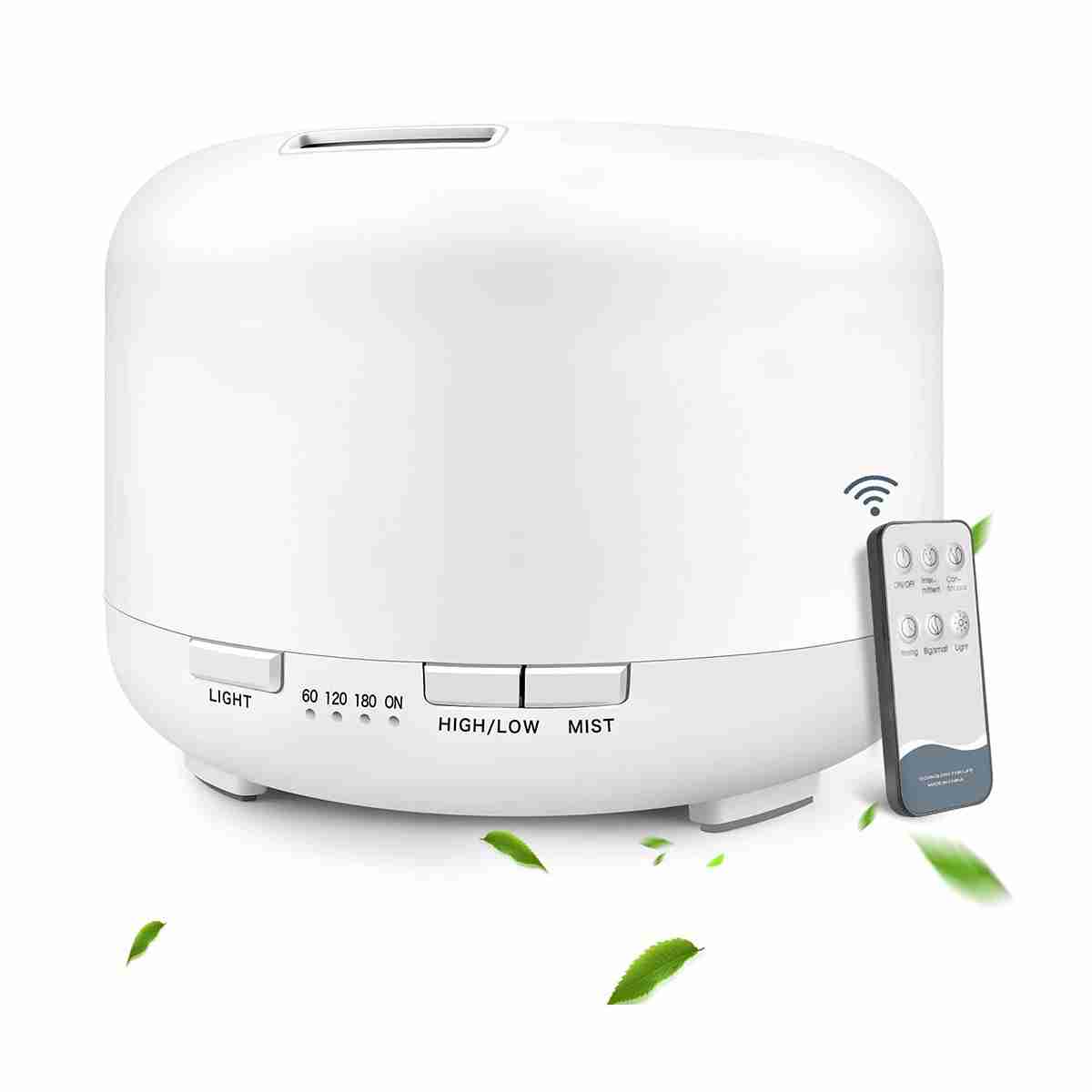Difusor de Aceites Esenciales - Humidificador de Aire Ultrasónico FT818 con Control Remoto de 500ml